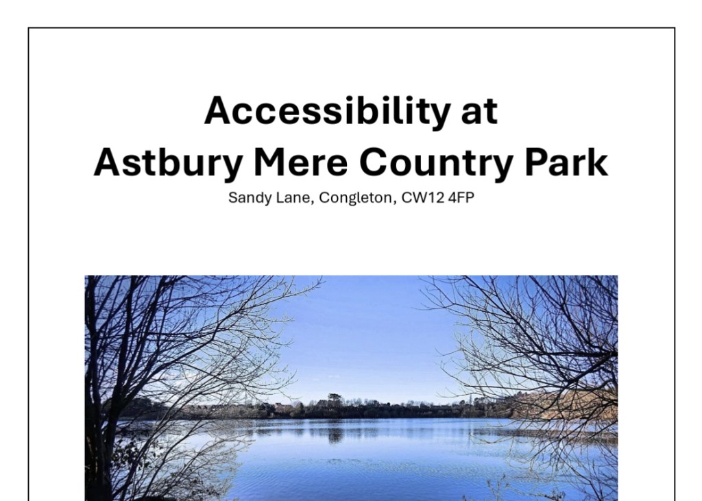 Cover for an Accessibility Guide for Astbury Mere